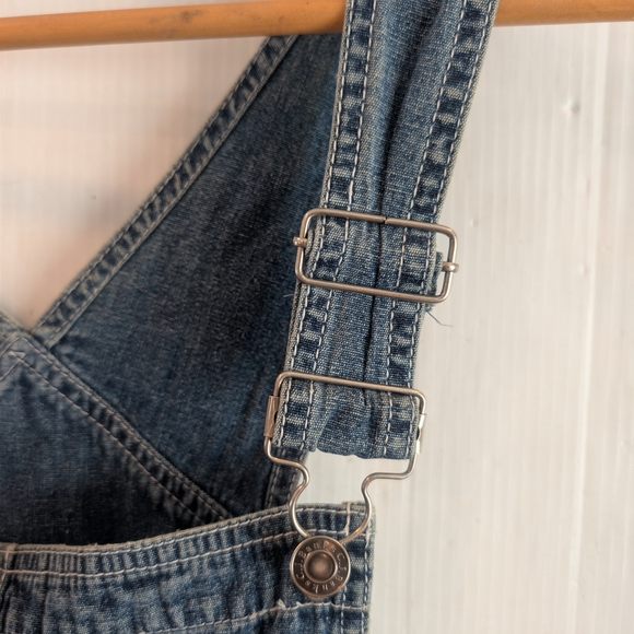 CJ BANKS Women's Blue Denim Bib Overall Pinafore Jumper Dress Size 16W - Picture 7 of 13